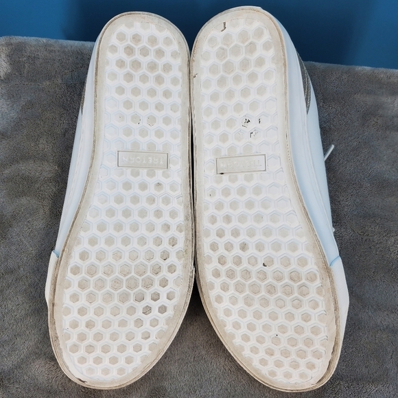 Tretorn white sneakers with gold sparkle heel 9.5 - Picture 5 of 11